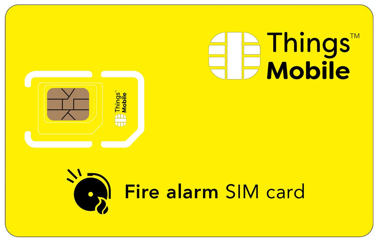 Things Mobile SIM Card for FIRE ALARM - Global Coverage, Multi-Operator, Pay-Per-Use, €10 Credit Included