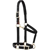 Weaver Equine Breakaway Horse Halter, Comfort Foam Padding, Adjustable Chin &amp; Throat Snap Halters for Horses, Equine Tack,Average Size