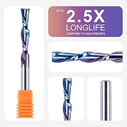 SpeTool Down Cut Spiral Router Bits 1/4 Shank with