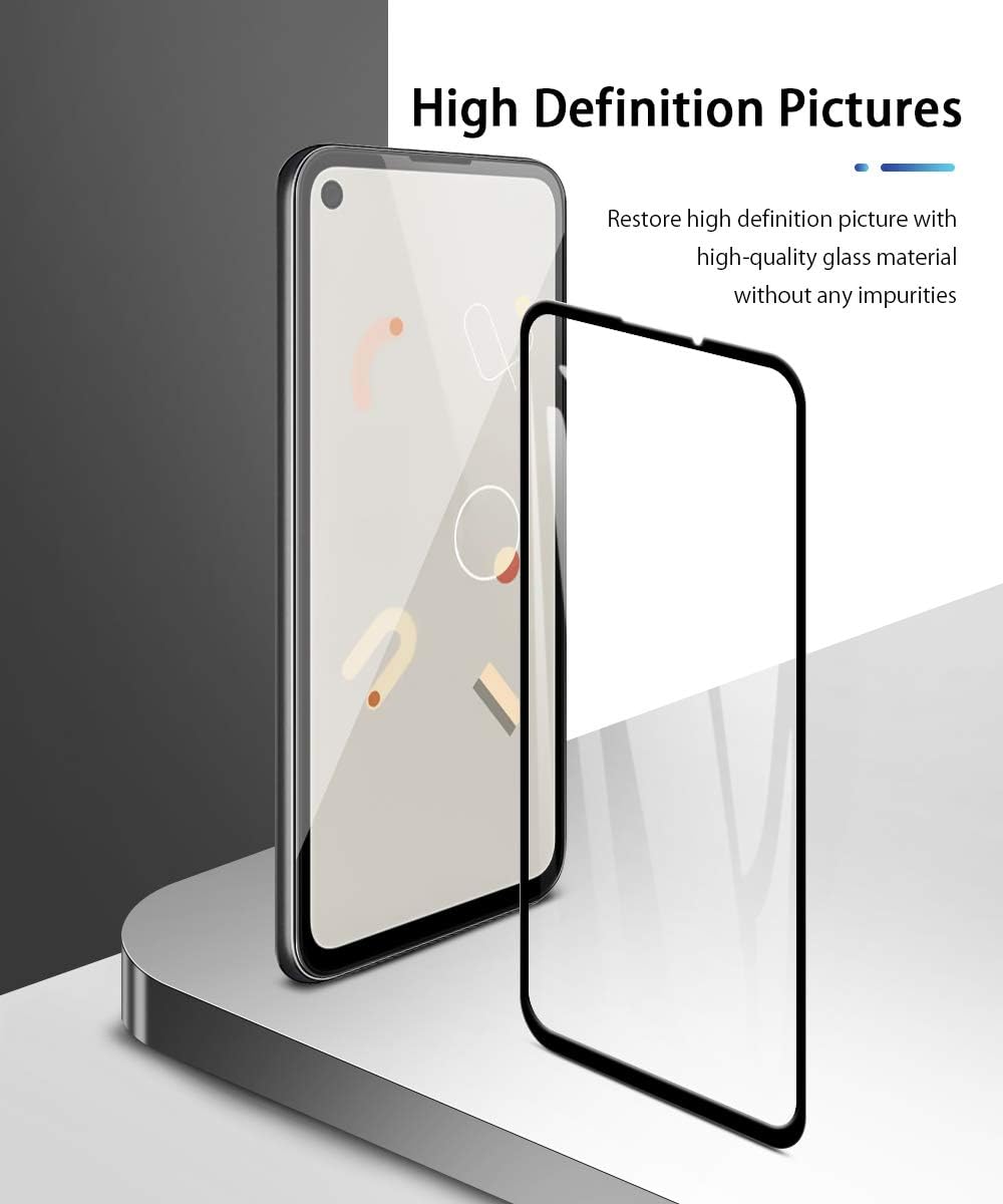 AVIDET for Google Pixel 4a Screen Protector, [Strong adsorption][Anti-Scratch][Case Friendly] HD 9H Hardness 3D Full Coverage Tempered Glass Compatible for Pixel 4a (Black)