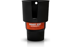 SMART KUP Car Cup Holder Expander - Fits Hydro Flasks 32/40 oz, Nalgene, Yeti & Large Bottles up to 3.8 inches Wide - for Car up to 3.2 Inches Wide - Black