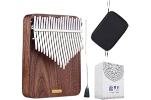 LingTing Kalimba 21 keys Thumb Piano Mbira Finger Piano Gift for Kids Adult Beginners Professional（LT-K21W,rain whisperer)
