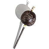 Shamans Market Peruvian Amazon Gourd Rattle - Four Directions, Medium Size - Handcrafted Artisan Shaman Rattle for Sound Healing, Meditation, Ceremony &amp; Drum Circles