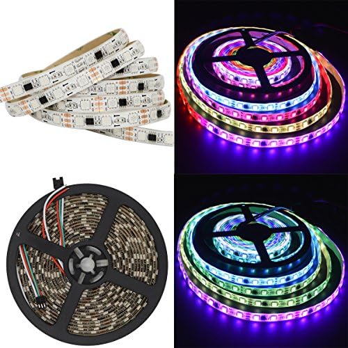 16ft WS2811 RGB Magic Color Deam Multicolors SMD5050 300LED Flexible Strip Light White FPCB ( Waterproof IP65 Silicone Covered )
