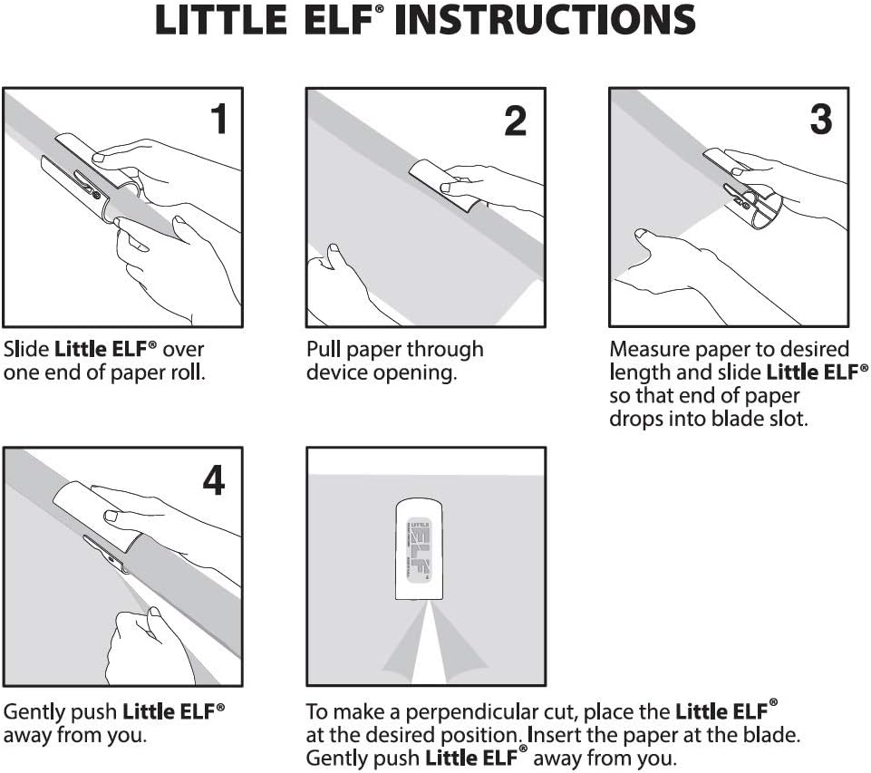 The Original Little ELF Gift Wrap Cutter (2-Pack) | As seen on Shark Tank | Wrapping Paper Cutter : Office Products