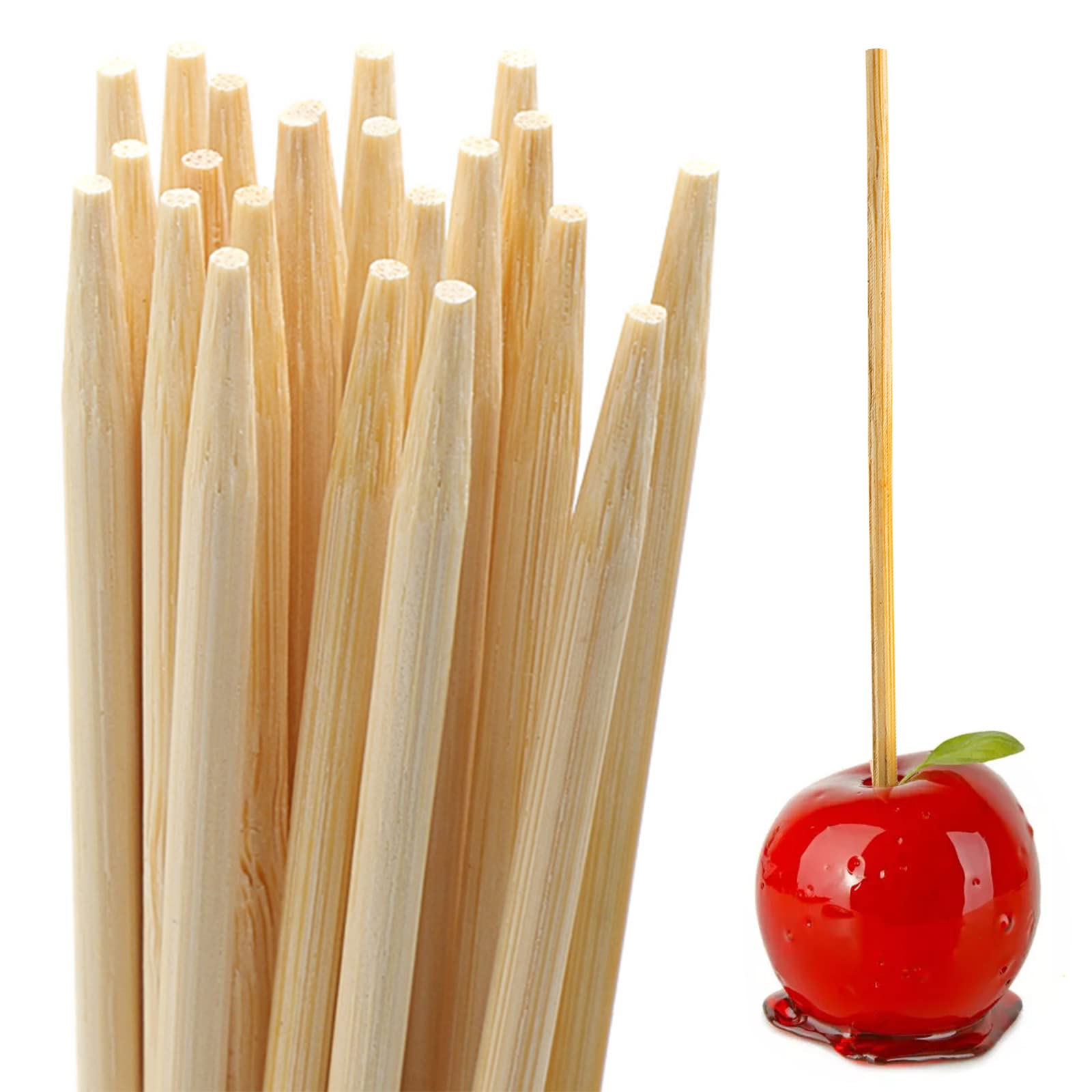 BLUE TOP 200pcs Bamboo 5mm 7in Skewer Sticks, Strong & Durable, Eco-Friendly, Smooth & Safe, Multi-Use