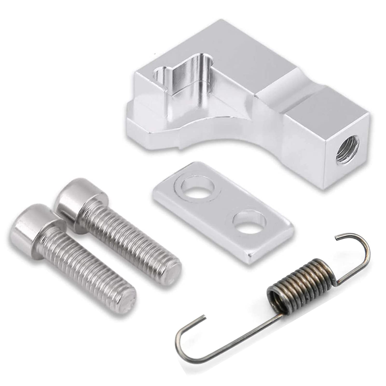 Mnixy Intake Manifold Bracket, Repair Bracket Kit for Seat, P2015 Repair Kit Aluminum Manifold with Spring Accessories, Repair Bracket Accessories Spare Parts, Silvery