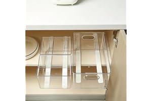 A Pair of No-Drill Silent Drawer Slides, Heavy Duty Kitchen Cabinet Pull Out Tracks, Tool-Free Installation Adjustable Storag