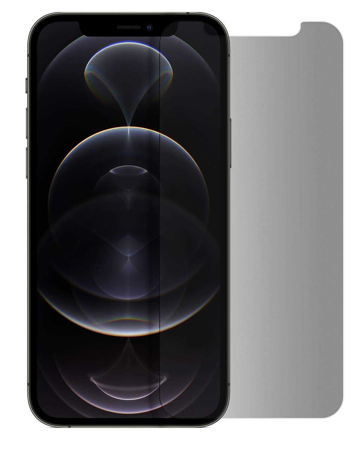 MyGadget Screen Protector [Privacy Filter] for Apple iPhone 12 | 12 Pro - Tempered Glass Coverage Film Anti Spy - Shatterproof & Scratch Proof 9H Hardness