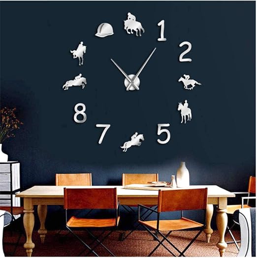 Getwli Reloj De Pared Ecuestre Gran Casa De Campo Decoracion Del