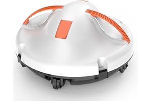 GAMPLAE Robot Pool Vacuum for Above Ground Pool, Cordless Robotic Pool Cleaner Dual Motors, 130 Mins Runtime, Auto-Dock, Automatic Pool Vacuum Cleaner for In-Ground Flat Pools Up to 1100 Sq.Ft