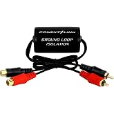 Conext Link RCA Stereo 2 Channel Ground Loop Isolator Signal Noise Filter Suppressor Reducer Alternator for Car Audio Stereo（13600）