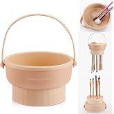 3 in 1 Silicone Makeup Brush Cleaner Bowl Makeup Brush Cleaner Mat（Khaki） | Make up Brush Cleaner Tool for Cleaning, Organizer and Air Drying