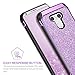 LG G6 Case,LG G6 2017 Case,BENTOBEN Shockproof 2 in 1 Glitter Bling Slim Fit Hybrid Hard Cover Laminated with Sparkly Shiny Faux Leather Chrome Protective Phone Case for LG G6 for Girls & Women Purple