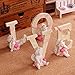 KiaoTime Set of 4 Decorative Angel Figurine Cherub Figurine Statue Pink Heart Love Figurine Valentine's Day Decor Home Wedding Collectible Figurine