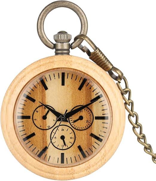 Wooden pocket watch Clearance