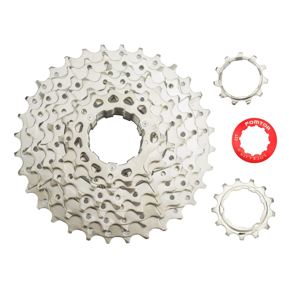 FOMTOR 8 Speed Cassette, 11-32T Bike Sprocket Speed Freewheel, Bicycle Replacement Accessory, Compatible with Shimano Sram, Bicycle Cassette for MTB Bike, Road Bicycle