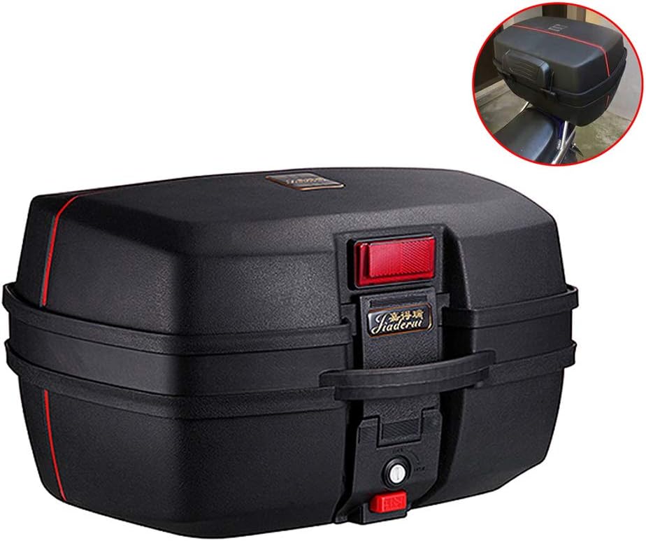 motorcycle top case with backrest