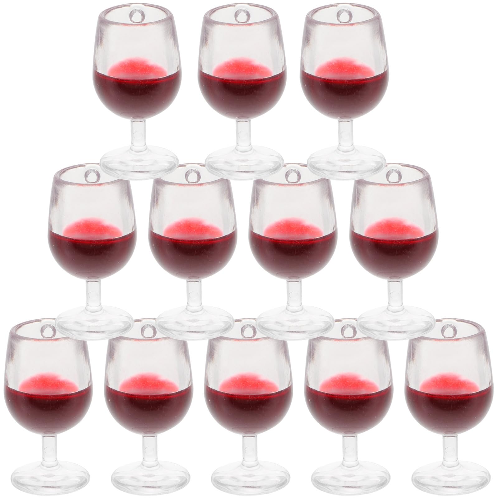 HEMOTON Mini Wine Glasses Set of 12 1 12 Scale Tiny Red Wine Cups Dollhouse Accessories for Mini Home Decor and Craft