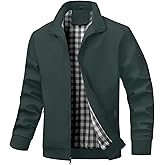 Wizoat Men's Bomber Jacket Lightweight Casual Windbreaker Jackets Zip Up Coat