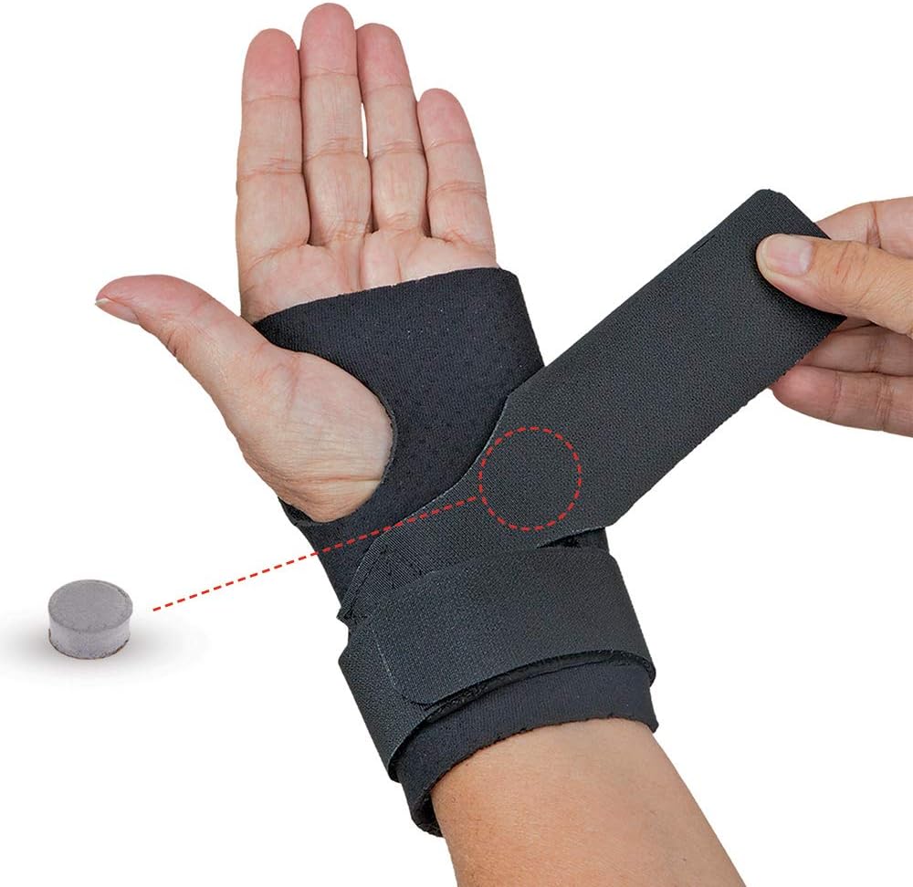 Comfort Cool Ulnar Booster Support Provides Compression for Ulnar Sided Wrist Pain. TFCC Tear Triangular Fibro-Cartilage Complex Injuries, Tendonitis or Repetitive Use Injury. Right Large in Black