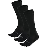 OrrinSports Toe Socks for Men Women Coolmax Crew Socks 3 Pairs Running Socks Athletic Breathable Five Finger Socks