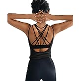 OYANUS Womens Summer Workout Tops Sexy Backless Yoga Shirts Open Back Activewear Running Sports Gym Tank Tops