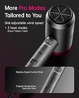 CONFU 1800W Hair Dryer Ionic Ceramic Tourmaline Lightweight Grey view 4