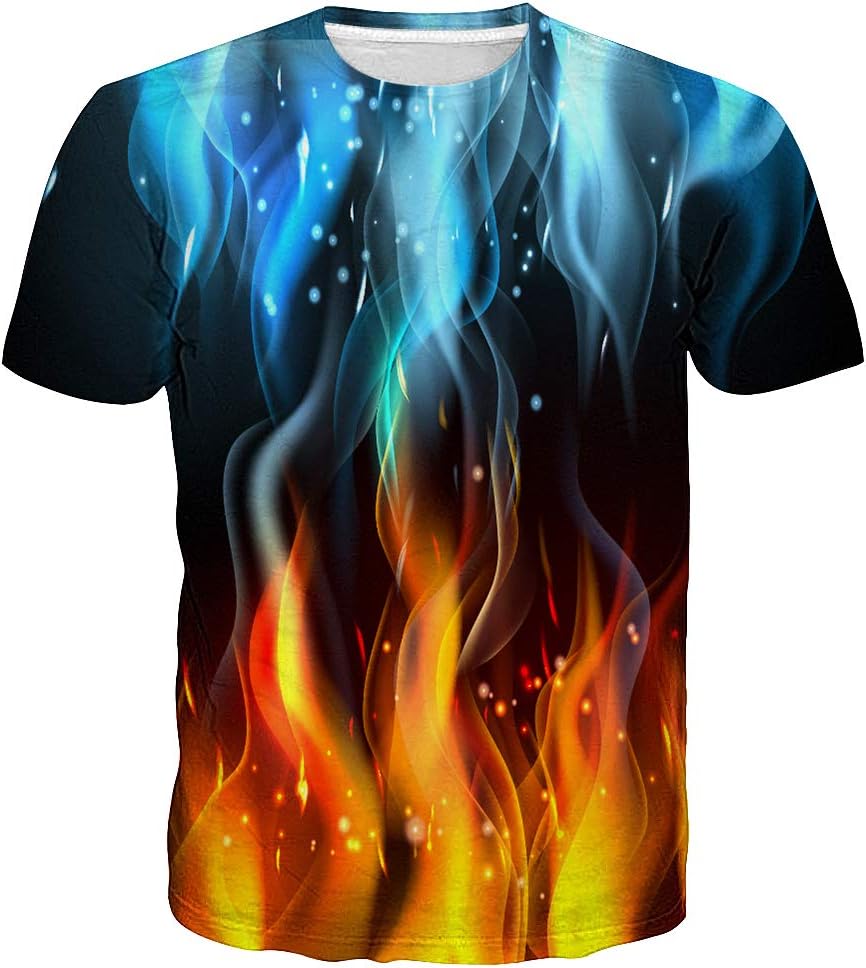 Unisex 3D Pattern Printed Short Sleeve T-Shirts Casual Graphics Tees