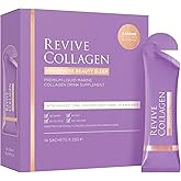 Revive Collagen Menopause Beauty Sleep — Hydrolyzed Marine Collagen Drink for Women, 7,500MG, Zinc, Chicory Root Fiber, Vitamin D & K, Supports Sleep Quality, Apple & Blackcurrant Flavour — 14 Sachets