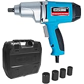 Wild Edge Impact Wrench Kit, Heavy Duty 1/2 Inch Drive 7.5 Amp Corded Impact Gun, Max Torque 240 Ft-lbs & 2700 IPM, 4pcs Durable Sockets with Detent Anvil