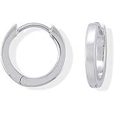 Boma Jewelry Sterling Silver Classic Huggie Hoop Earrings