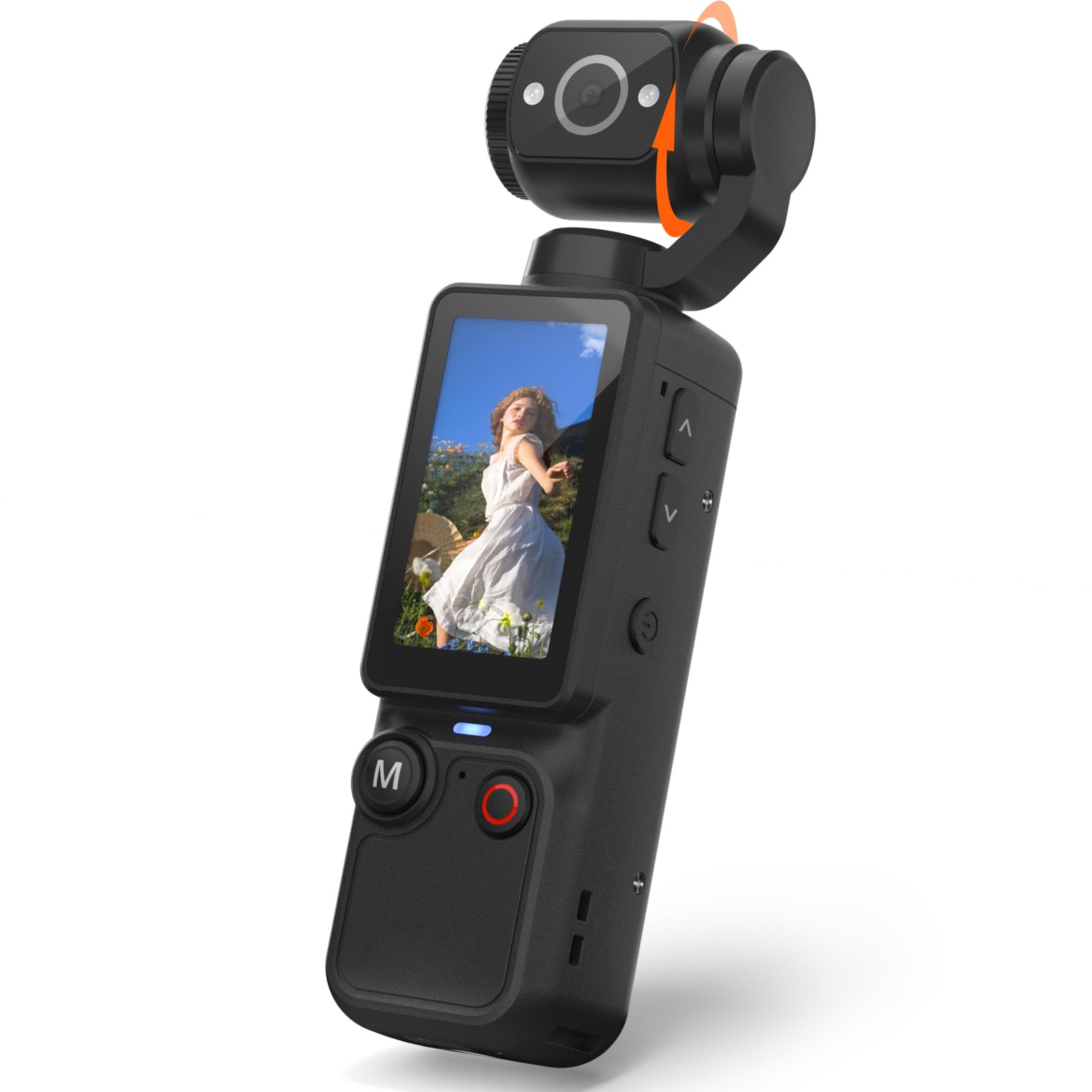 Photo 1 of W & O Vlogging Camera with 180° Rotating Lens, Pocket Body Camera with Audio & Video Recording,7-Hour Battery, Handheld POV Cameras with 32GB Card, Easy One-Button Recording for Travel,Daily Life