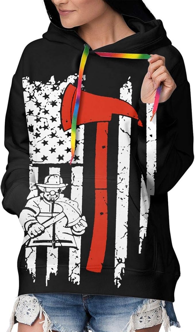 thin red line firefighter hoodie
