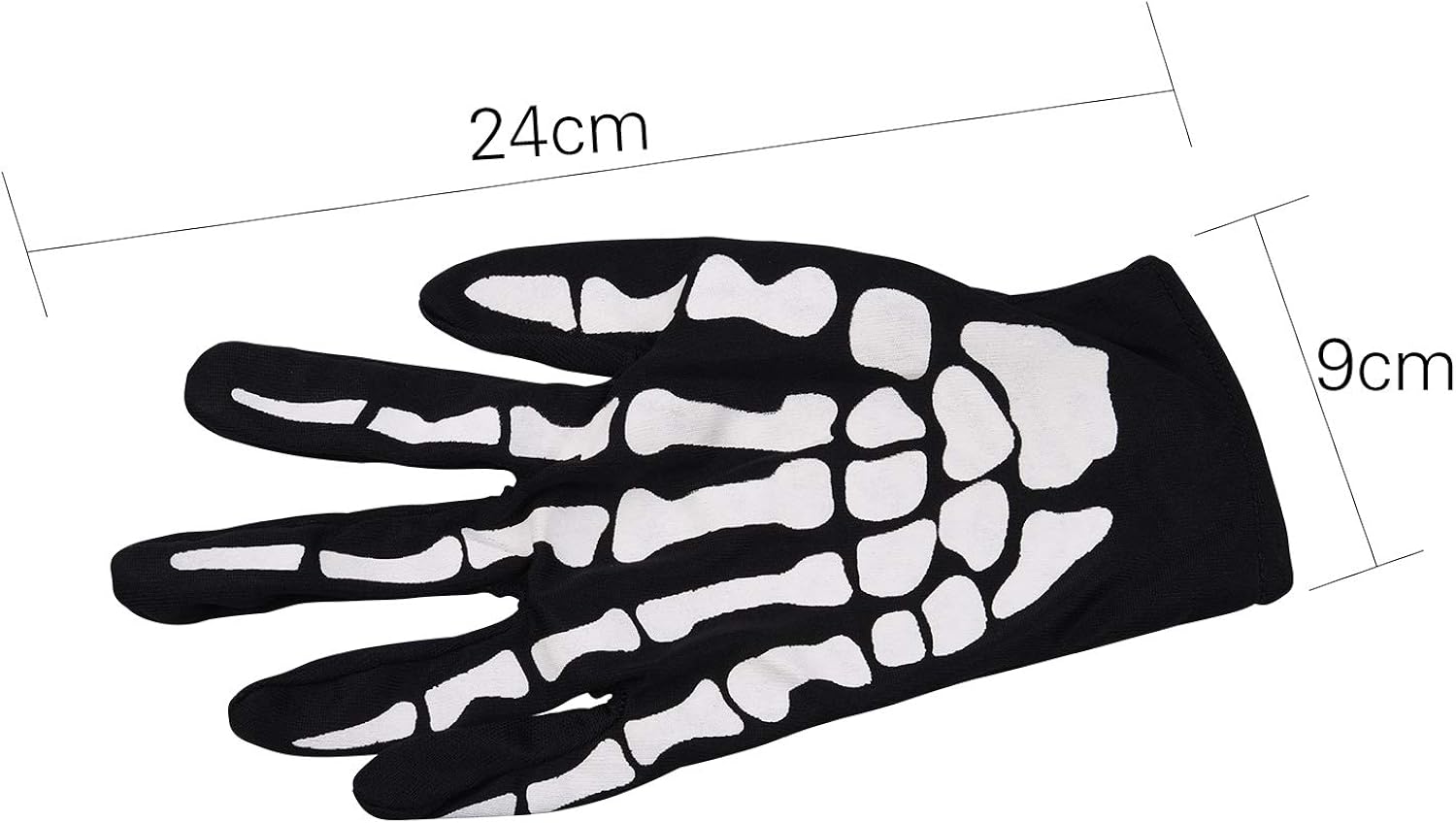 KAIMINGQIAN Halloween Accessories Gloves,Full Finger Skeleton Pattern Gloves: Clothing