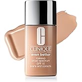 Clinique Even Better Makeup Liquid Foundation SPF 15 With Vitamin C For Dry + Oily Combination Skin Types | Medium Coverage + Natural Finish | Evens Skin Tone + Reduces Dark Spots