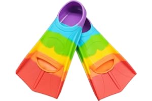 Gugmoy Kids Swim Fins,Comfortable Silicone Flippers for Swimming and Diving,Size Suitable Beginners Kids Girls Boys Adults