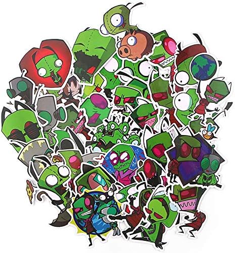 Party Hive Invader Zim (38 Pieces) Assorted Decal Stickers Arts Crafts Scrapbook