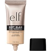e.l.f. Soft Glam Satin Foundation, Medium Coverage, 13 Fair Neutral | Satin Finish, Long-Lasting Wear, Hydrating Hyaluronic Acid &amp; Hibiscus Complex, Blurs Pores, Lightweight, Vegan &amp; Cruelty-Free