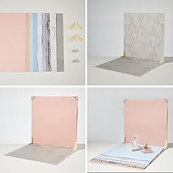 EOAJAFOU 2PCS 16x16 inch Photo Backdrop Boards and
