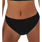 CUPSHE Women's Bikini Bottom Separate Mid Rise Full Coverage Swimsuit Bottom Only