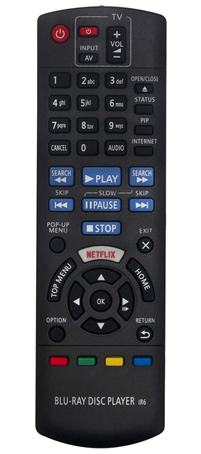 ALLIMITY N2QAYB001030 Remote Control Replace for Panasonic Blu Ray Disc Player DMP-BDT175 DMP-BDT180 DMP-BDT171EF DMP-BDT174EG DMP-BDT181EF DMP-BDT170EG DMP-BDT181EG DMP-BDT180EB DMP-BDT184EG