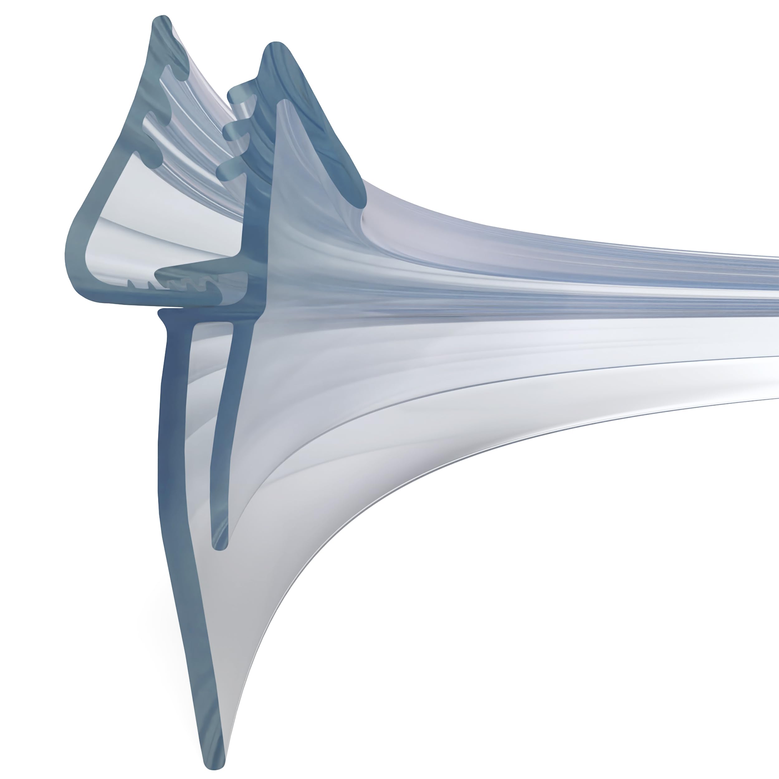 Uniblade Clear Shower/Bath Screen Seal Strip for 4-8mm Glass, Flexible Universal Fit, Shower Sealant - Perfect Door Seal for Shower and Bath Screens