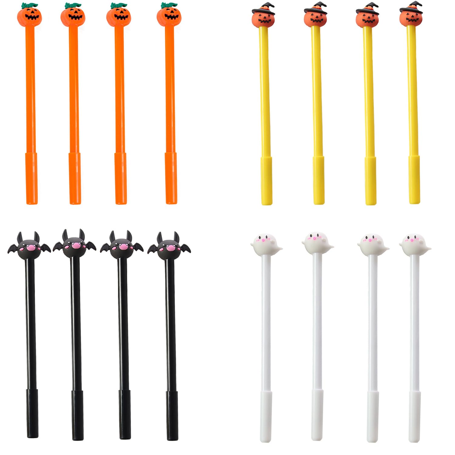 JNAWA Halloween Pens Pumpkin Ghost Bat Gel Pen Demon Gel Pen Writing Supplies Creative Stationery Novelty Ballpoint Pens for Halloween Party (16)