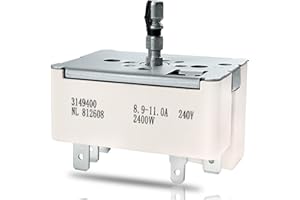 OEM HOME 3149400 3148954 WP3149400 3148953 Range Surface Burner Infinite Switch for Large 8 Inch Burner Replace Parts: 2786 AP6007666 PS11740783 EAP11740783 310180 311846 311858 311859 Fits for Whirlpool