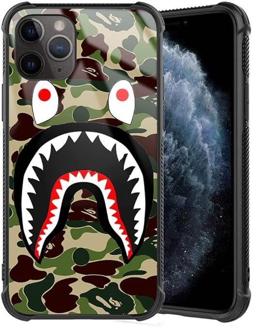 Amazon Com Iphone 11 Pro Max Case Fashion Iphone 11 Pro Max Case For Boys Men Camo Slim Fit Luxury Tempered Glass Cover With Soft Silicone Tpu Shockproof Bumper Case For Iphone 11