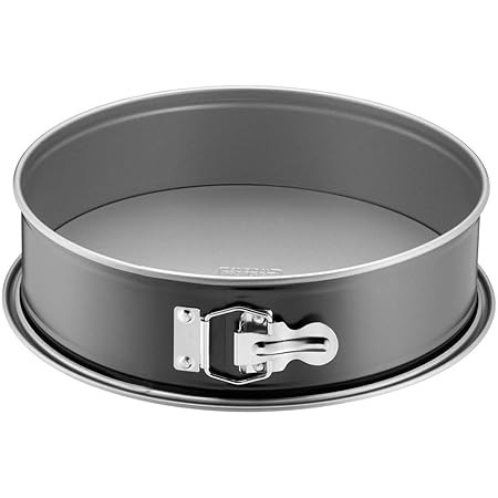 Kaiser Inspiration Springform, mit Flachboden, Ø 28 cm, runde Backform, auslaufsicher, antihaftbeschichtet, grau