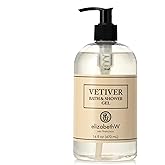 elizabeth W Vetiver Bath & Shower Gel, 16 Fluid Ounces, Clear