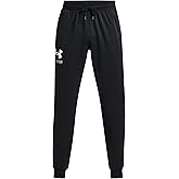 Under Armour Men's UA Rival Fleece Graphic Joggers 1373411 (Large, Black/Steel-001)