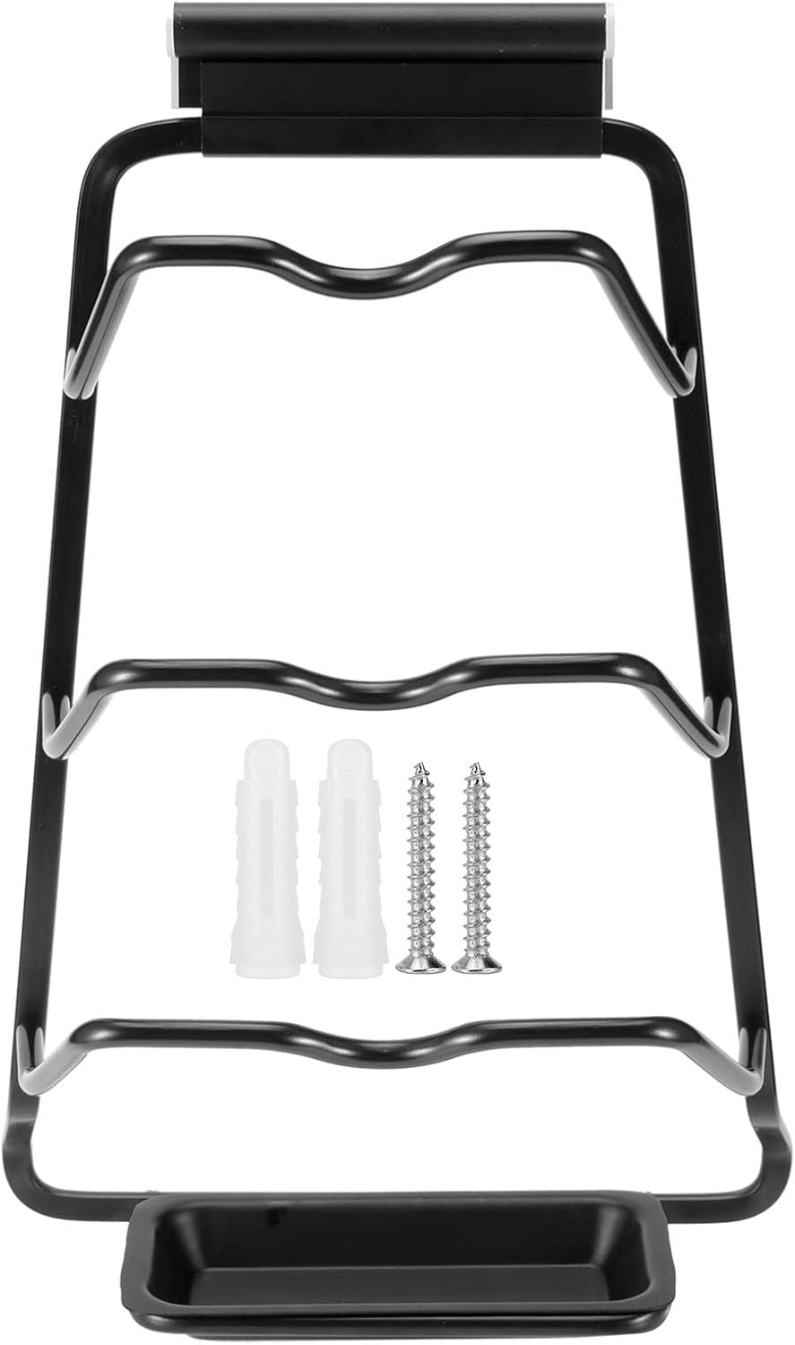 Pot Lid Organizer, Wall‑Mounted Aluminum Pot Lid Rack for